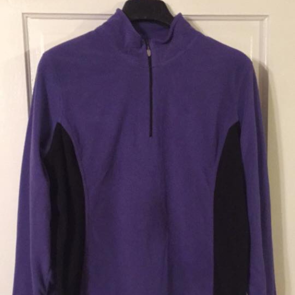 Champion fleece pullover, Size XL, purple & black